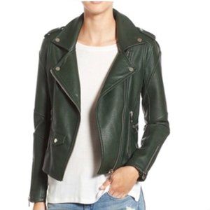 BLANK NYC Green Faux Leather Jacket